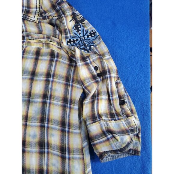 ROAR Passion To Embroidered Bedazzled Button Up Western Women's Size Large - Picture 4 of 16